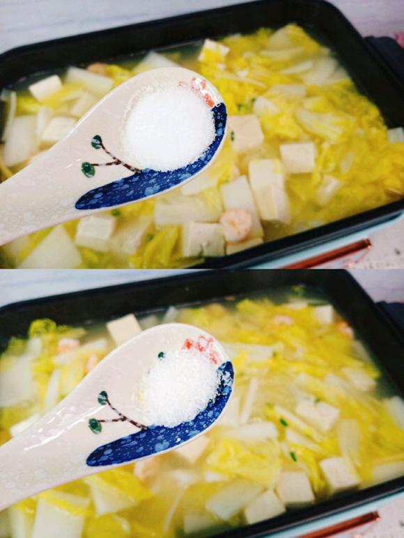 减脂低脂减肥餐：高蛋白娃娃菜虾仁豆腐汤