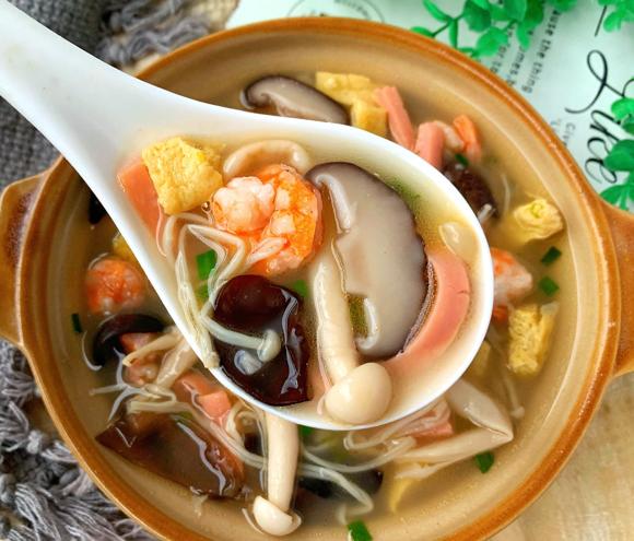 低卡减脂低脂减肥汤：三鲜菌菇汤