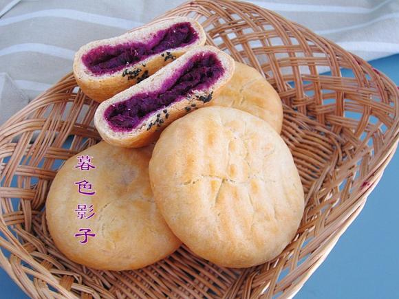 养胃护肠提高免疫力早餐面点：紫薯包子和饼