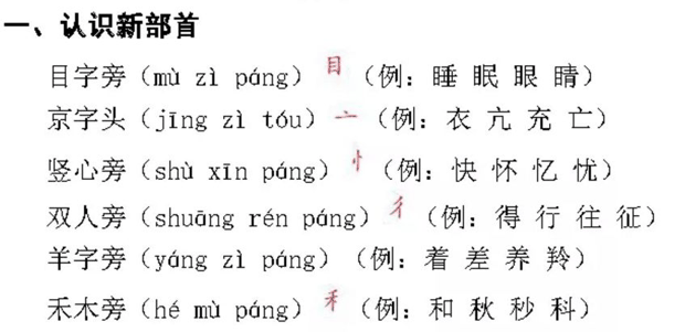 部编版语文一年级上册第七单元知识点整理汇总