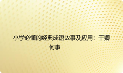小学必懂的经典成语故事及应用：干卿何事