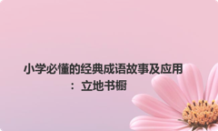 小学必懂的经典成语故事及应用：立地书橱