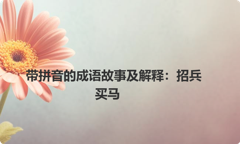 带拼音的成语故事及解释：招兵买马