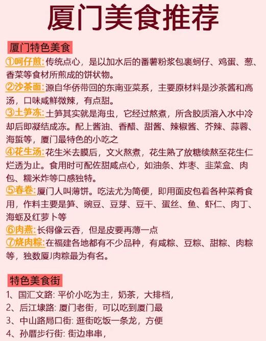 五一厦门旅游攻略自由行（厦门旅游路线图）