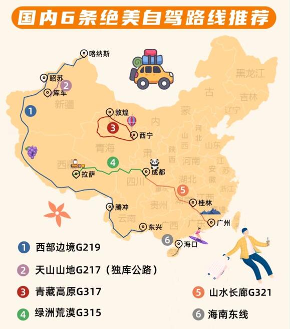 暑期自驾游路线攻略（全国自驾游路线）
