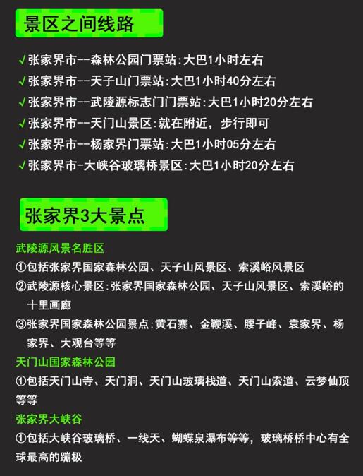 张家界旅游路线（张家界旅游路线图）