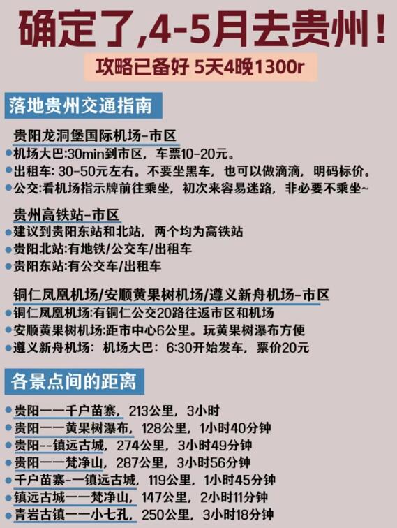 经典贵州旅游最佳路线，一定要看