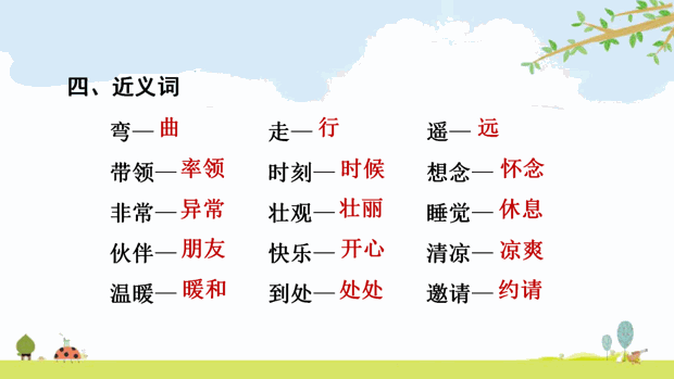 统编版语文一年级（下册）第2单元复习课件
