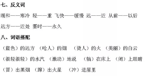 部编版语文二年级上册第七单元知识点整理汇总