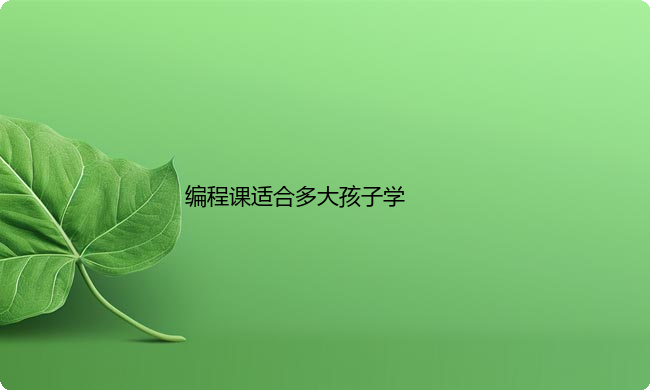 少儿编程几年级开始学比较好(多大孩子开始学少儿编程适合)