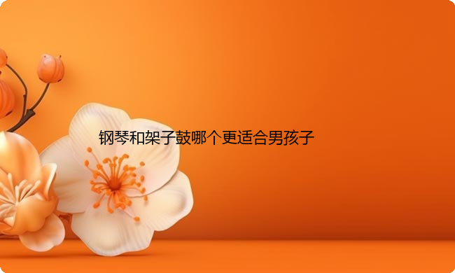 钢琴和架子鼓哪个更适合男孩子学习