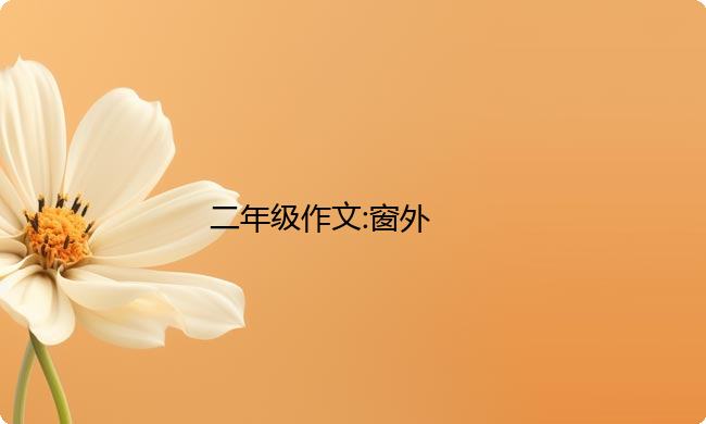 二年级作文:窗外