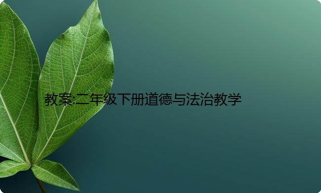 教案:二年级下册道德与法治教学