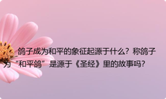 鸽子成为和平的象征起源于什么？称鸽子为“和平鸽”是源于《圣经》里的故事