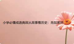 小学必懂成语典故从故事看历史：危如累卵