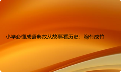 小学必懂成语典故从故事看历史：胸有成竹