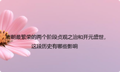 唐朝最繁荣的两个阶段贞观之治和开元盛世，这段历史有哪些影响