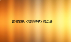 读书笔记:《骆驼祥子》读后感