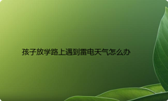 孩子放学路上遇到雷电天气怎么办