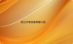 2023年初三中考体育考哪几项