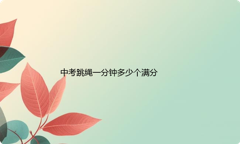 中考跳绳一分钟多少个满分