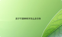 孩子不愿意练字怎么去引导?引导孩子练字小妙招
