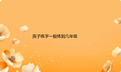 孩子练字一般练到几年级
