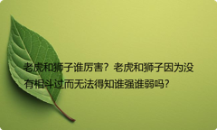 老虎和狮子谁厉害？老虎和狮子因为没有相斗过而无法得知谁强谁弱吗？