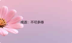 小学必懂的经典成语故事及应用：不可多得