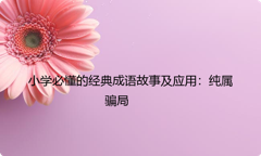 小学必懂的经典成语故事及应用：纯属骗局