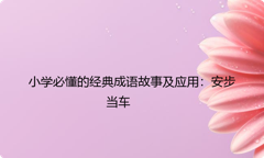 小学必懂的经典成语故事及应用：安步当车