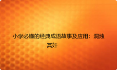 小学必懂的经典成语故事及应用：洞烛其奸