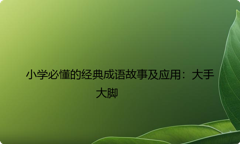 小学必懂的经典成语故事及应用：大手大脚