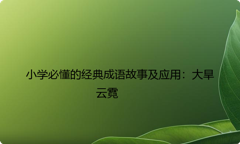小学必懂的经典成语故事及应用：大旱云霓
