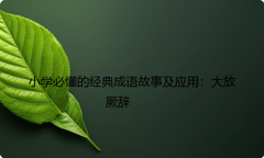 小学必懂的经典成语故事及应用：大放厥辞