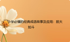 小学必懂的经典成语故事及应用：胆大如斗