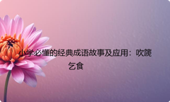 小学必懂的经典成语故事及应用：吹篪乞食
