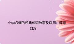 小学必懂的经典成语故事及应用：弊帚自珍