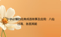 小学必懂的经典成语故事及应用：八仙过海，各显其能