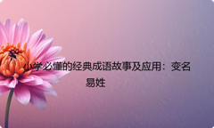 小学必懂的经典成语故事及应用：变名易姓