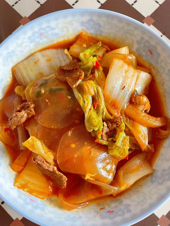 泡菜炒牛肉，高蛋白提高免疫力！