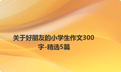 关于好朋友的小学生作文300字-精选5篇