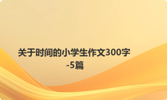 关于时间的小学生作文300字-5篇