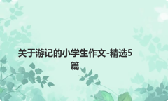 关于游记的小学生作文-精选5篇