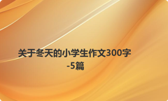 关于冬天的小学生作文300字-5篇