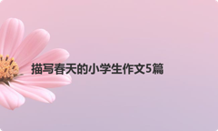 描写春天的小学生作文5篇