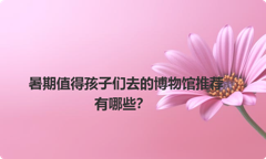 暑期值得孩子们去的博物馆推荐有哪些？