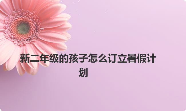 新二年级的孩子怎么订立暑假计划 新二年级的孩子怎么订立暑假计划