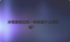 冰箱像拖拉机一样响是什么原因呢？