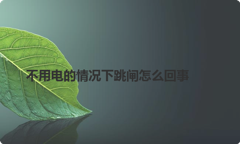 不用电的情况下跳闸怎么回事